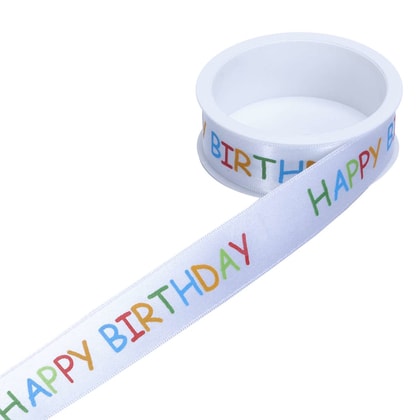 RIBBON szalag Happy Birthday 25mm