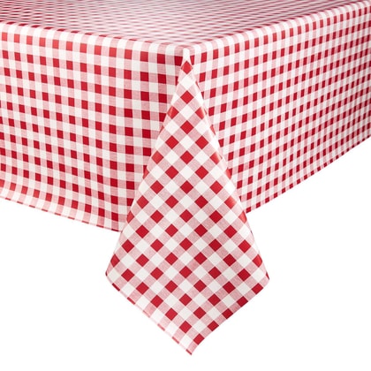 WATERPROOF terítő piros kockás 140x140cm