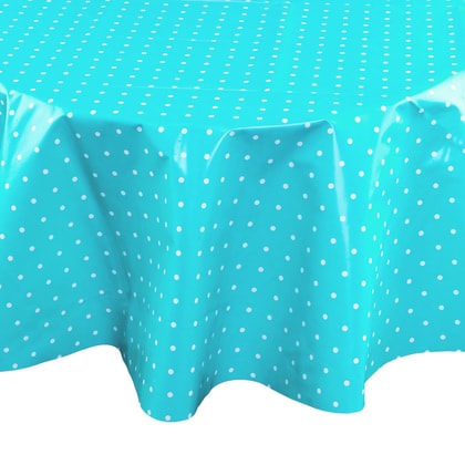 WATERPROOF terítő türkiz pöttyös 140cm
